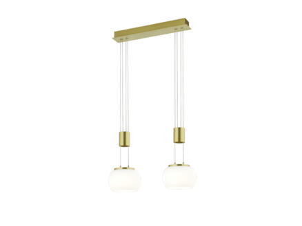 Trio Madison LED hanglamp 2x8 W goud/wit 1