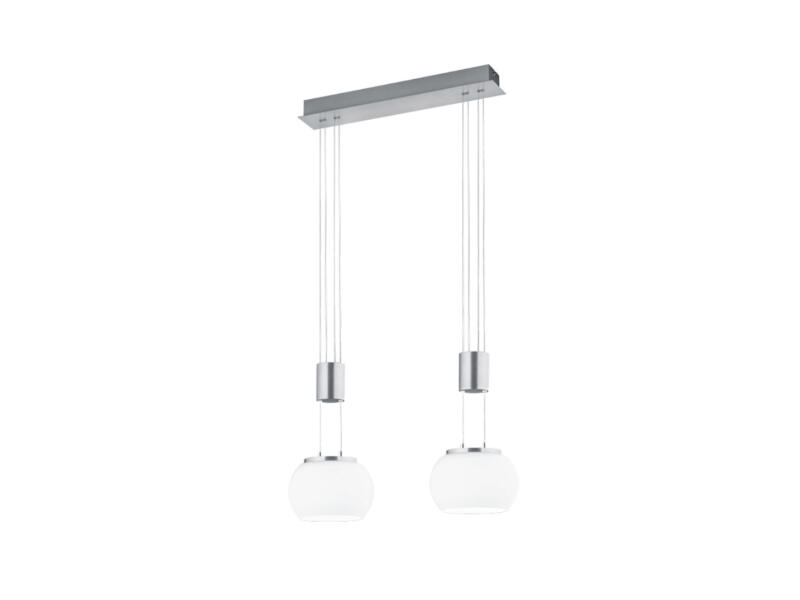 Madison Led Trio Madison LED hanglamp 2x8 W grijs/wit | Hubo
