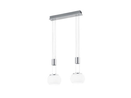 Trio Madison LED hanglamp 2x8 W grijs/wit 1