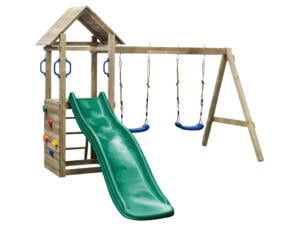 Swing King Maria tour de jeux + toboggan vert