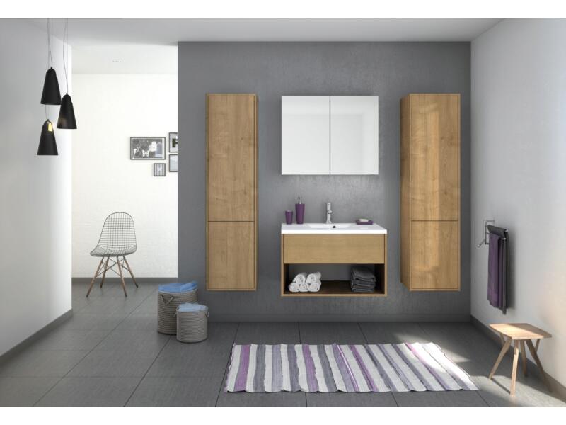 Allibert Marny meuble lavabo avec niche 80cm chêne arlington