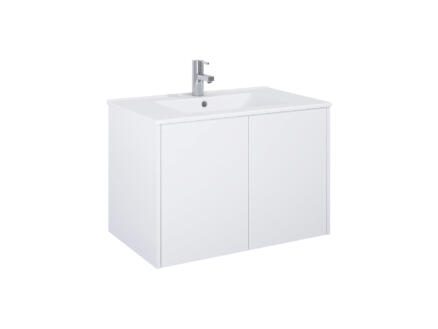 Lafiness Marti meuble lavabo 80cm 2 portes blanc 1