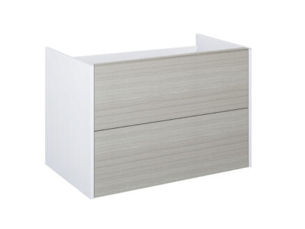 Lafiness Marti meuble lavabo 80cm 2 tiroirs gris-blanc 1