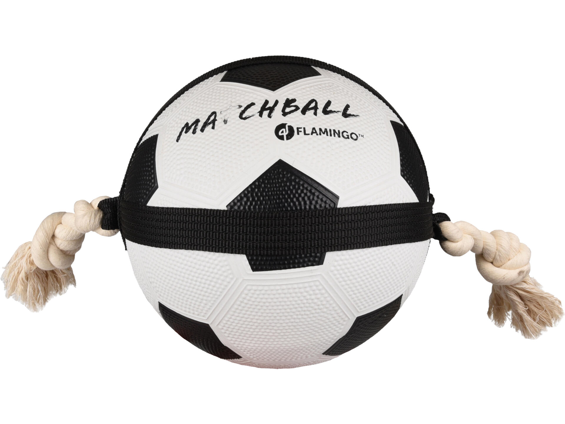 Flamingo Matchball balle de foot pour chien 22cm