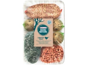 Menu Nature Menu Nature Combipack Treats mezenbollen/pinda's/zonnebloempitten/vetstaafje in net 1kg 8 stuks