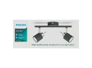 Philips Meranti LED balkspot GU10 2x35 W zwart