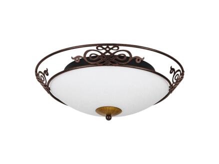 Eglo Mestre wand- en plafondlamp E27 max. 2x60 W bruin/goud