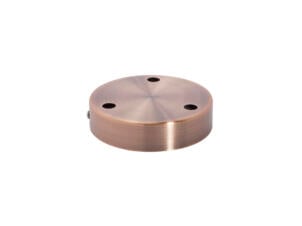 Chacon Metallic plafondkapje 3 gaten 12cm koper