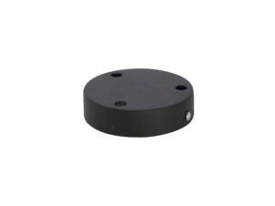 Chacon Metallic plafondkapje 3 gaten 12cm zwart