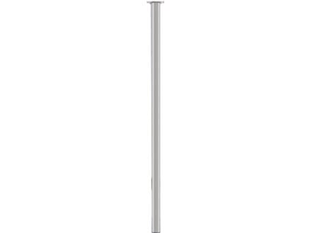 Meubelpoot rond 30mm 75cm metaal chroom