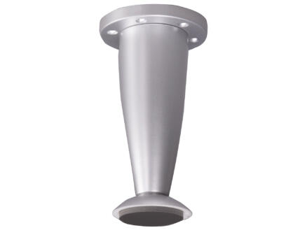 Meubelpoot taps diameter 20-45mm 12,5cm kunststof aluminium 1