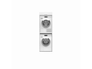 Washcab Meuble pour lave-linge et sèche-linge superposés 66,5x67,5x200 cm blanc