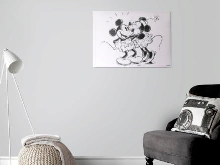 Disney Mickey Mouse canvasdoek 70x50 cm hugging