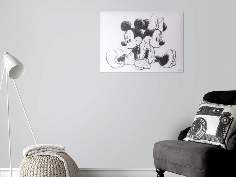 Disney Mickey Mouse canvasdoek 70x50 cm sitting