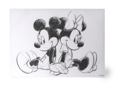 Disney Mickey Mouse toile imprimée 70x50 cm sitting 1