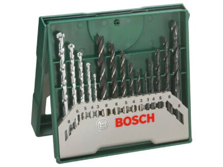 Bosch Mini X-Line mèches universelles 3-8 mm set de 15 1