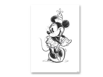 Disney Minnie Mouse canvasdoek 50x70 cm sketch 1