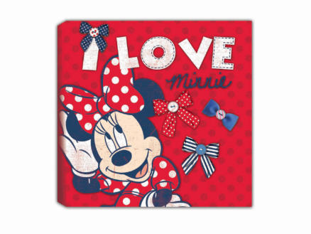 Disney Minnie Mouse canvasdoek vierkant 30x30 cm rood 1
