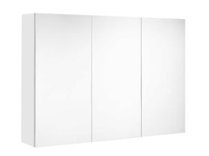 Allibert Mira armoire de toilette 100cm 3 portes miroir blanc mat