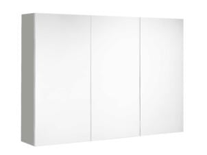 Allibert Mira armoire de toilette 100cm 3 portes miroir gris mat