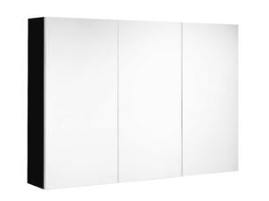 Allibert Mira armoire de toilette 100cm 3 portes miroir noir mat