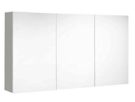 Allibert Mira armoire de toilette 120cm 3 portes miroir gris mat 1