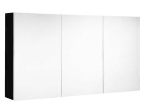 Allibert Mira armoire de toilette 120cm 3 portes miroir noir mat