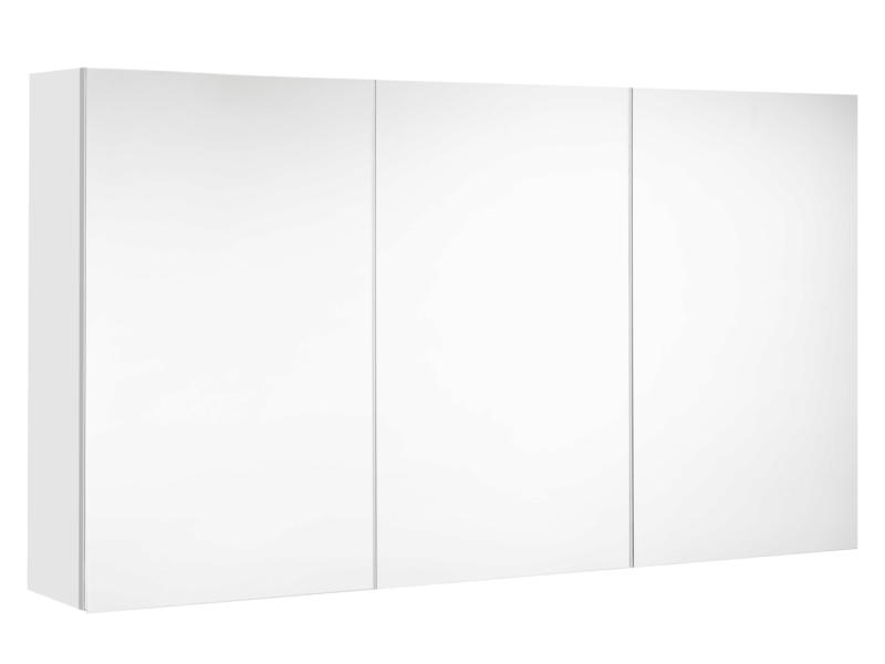 Allibert Mira spiegelkast 120cm 3 deuren mat wit