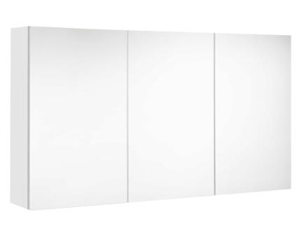 Allibert Mira spiegelkast 120cm 3 deuren mat wit 1