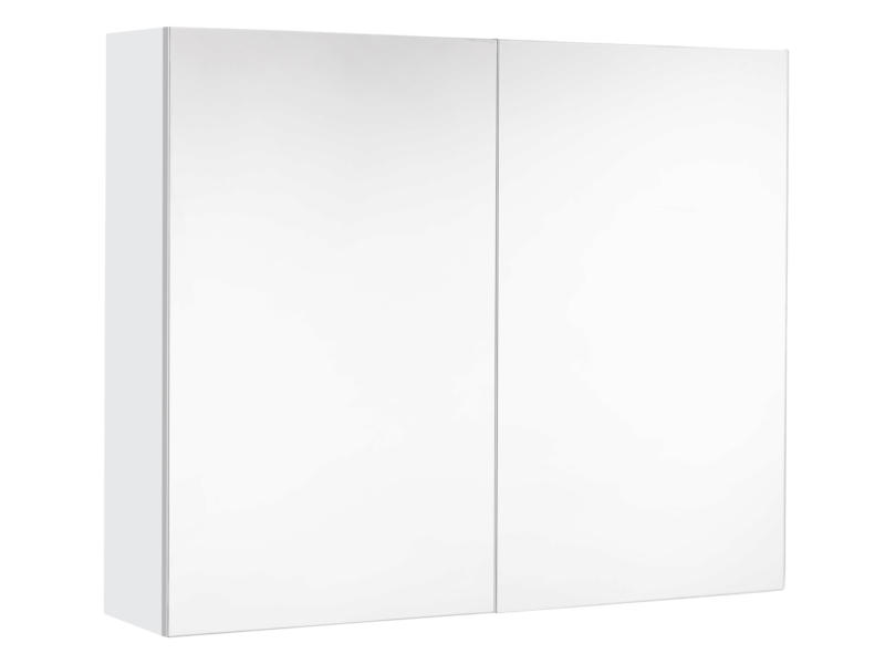 Allibert Mira spiegelkast 80cm 2 deuren mat wit