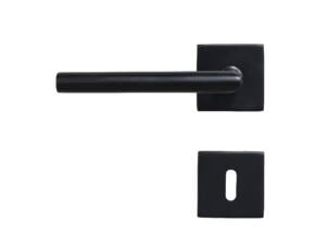 Solid Moderno deurklinkset op rozet 55mm zwart
