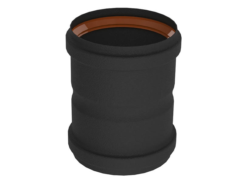 Saninstal Rookafv. mof 80mm zwart
