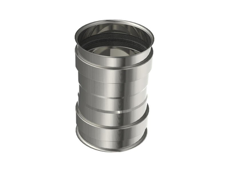 Saninstal Rookafv. mof 80mm inox