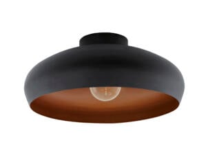 Eglo Mogano plafondlamp E27 max. 60W zwart/koper