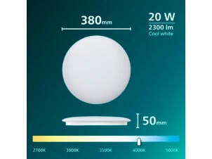 Philips Moire plafonnier LED 20W blanc
