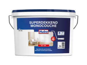 Hubo Monocouche peinture murale et plafond mat 10l blanc