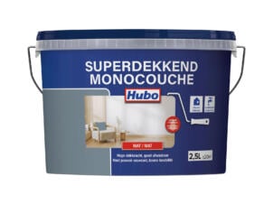 Hubo Monocouche peinture murale et plafond mat 2,5l bleu marine