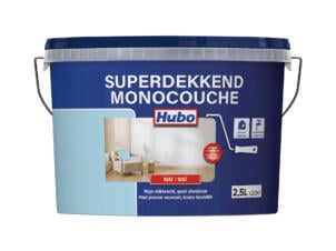 Hubo Monocouche peinture murale et plafond mat 2,5l bleu océan