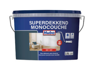 Hubo Monocouche peinture murale et plafond mat 2,5l bleu saphir