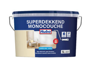 Hubo Monocouche peinture murale et plafond satin 5l pêche