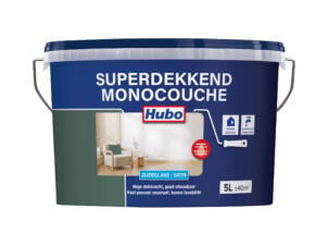 Hubo Monocouche peinture murale et plafond satin 5l vert antique