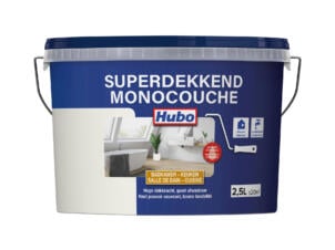 Hubo Monocouche peinture salle de bain et cuisine 2,5l blanc ivoire