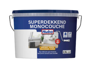 Hubo Monocouche peinture salle de bain et cuisine 2,5l blanc