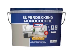 Hubo Monocouche peinture salle de bain et cuisine 2,5l gris minéral