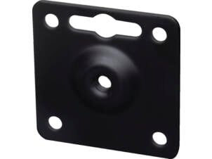 Montageplaatje meubelpoot 6x6 cm zwart