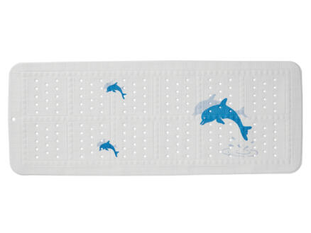Sealskin Montreal antislip badmat 92x36 cm wit/blauw 1