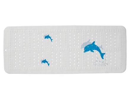 Sealskin Montreal tapis antidérapant baignoire 92x36 cm blanc/bleu 1