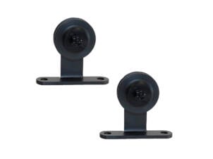 Solid More rollers + geleider hout/stalen deur metaal zwart
