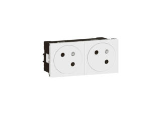 Legrand Mosaic dubbel stopcontact met aarding van DLP