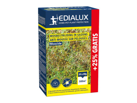 Edialux Moscide mosbestrijding in gazons 25x40 g + 25% gratis